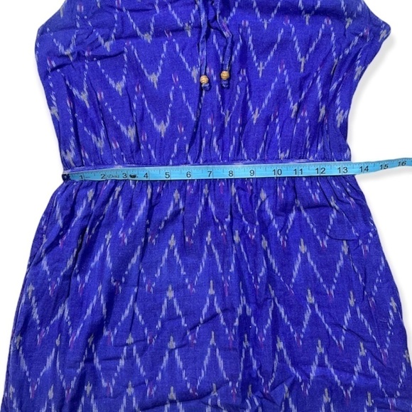 GAP Blue Print Fit and Flare Cutout Neckline Dress sz S - Picture 10 of 13